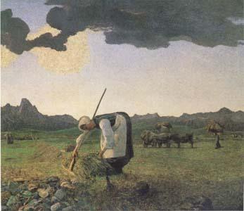 Giovanni Segantini The Hay Harvest (mk09) oil painting picture